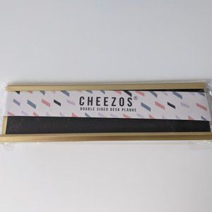 NWT Cheezos Double Sided Desk Plaque with 2 Phrase
